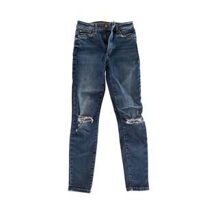 Joes Jeans The Bella High Rise Skinny Ankle Distressed Jeans Blue 26 CL# 493
